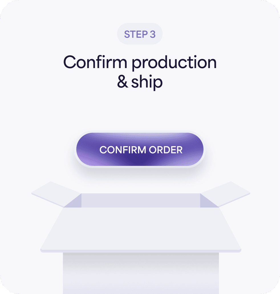 Step 3: Confirm production & ship